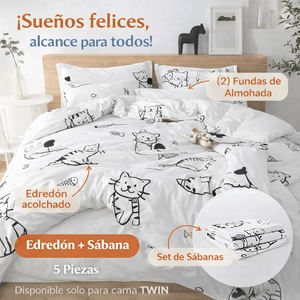 ⭐NUEVO💤 KIT: COMFORTER 3/4 KIDS + SÁBANA DISEÑO 75