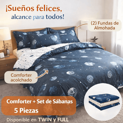 ⭐NUEVO💤 KIT: COMFORTER KIDS + SABANA DISEÑO 80