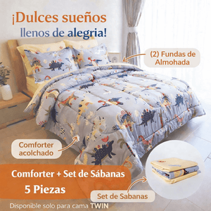 ⭐NUEVO💤 KIT: COMFORTER 3/4 KIDS + SABANA DISEÑO 93